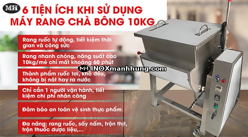 Máy rang chà bông 10kg