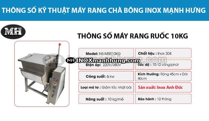 Máy rang chà bông 10kg