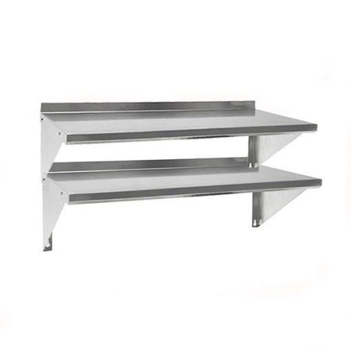 Giá phẳng inox treo tường 2 tầng 3